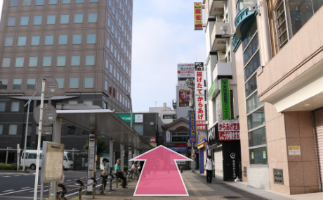 新越谷駅付近の道