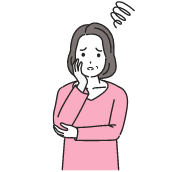 悩んでいるおばあさん